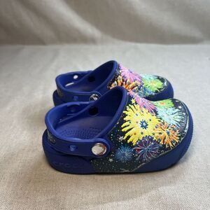 CROCS KIDS‎ 3D FUNLAB FIREWORKS BLUE CLOGS SZ 9